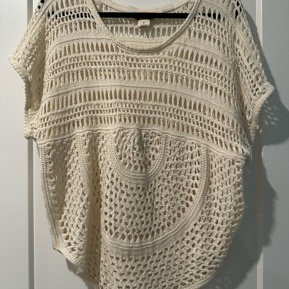 Mudd Cream Crochet Top